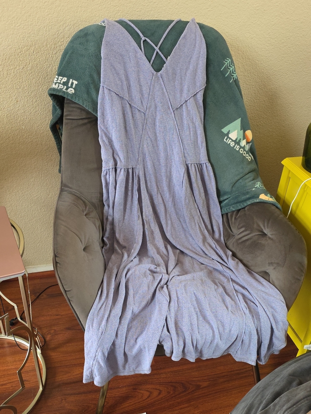 Women’s Lavender Maxi Dress with Strappy Back